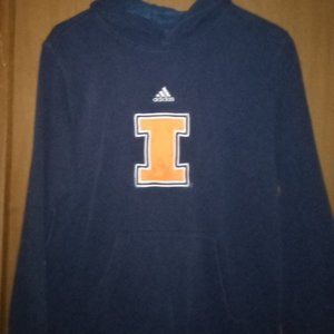 Vintage Adidas Navy Blue Hooded Pullover Sweatshirt Youth Large 14/16